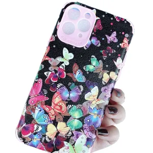 Custom 6D Tiny Butterfly Design Phone Case Less Low MOQ for iPhone 13 Pro Max Samsung Galaxy S31 Ultra Moto Vivo Oppo One Plus