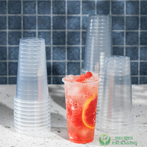 Pet Cup 14oz Boba Cups And Lids And Straw