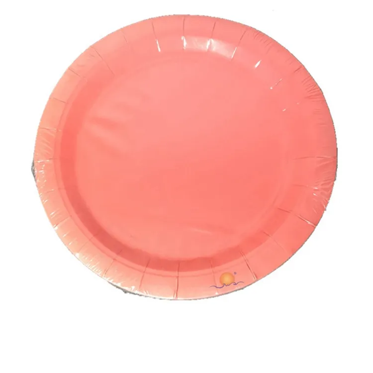 Pure color paper plate customize color paper plate