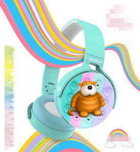 Auriculares de silicona Popping Push <span class=keywords><strong>It</strong></span> Bubble Auriculares estéreo montados en la cabeza con reducción de ruido inalámbrica Rainbow - Product Image 4