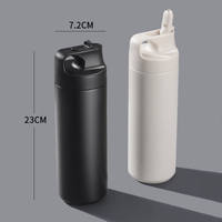 Bouteille d'eau isotherme en acier inoxydable 304 de 500 ml, double paroi sous vide, garde au chaud et au froid 24h, pour les sports de plein air portables
