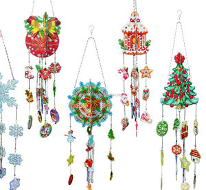 PL DIY Automne Décor Dot Diamant Peinture Ornements Personnalisé Porte Fenêtre Décor Art <span class=keywords><strong>Vent</strong></span> Carillon Intérieur Maison Decore Artisanat Accessoires - Product Image 5