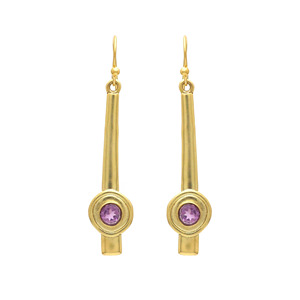 Pendientes étnicos de perlas chapados en oro con diseño moderno para fiestas, precio al por mayor - Product Image 1