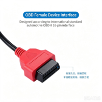 Cable de extensión OBD2 de uno a dos, conector macho y hembra de 16 pines OBD, adaptador de diagnóstico, arnés de cableado
