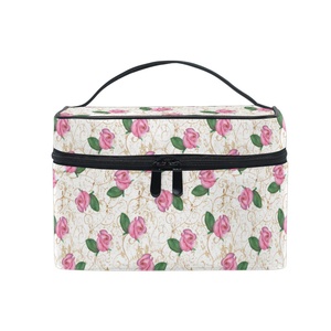 Custom MOQ 2pcs Pouch Luxury Beauty <b>Makeup</b> Bag Zipper Cosmetic <b>Case</b> Storage Handle Organizer Cosmetic Bags for Travel - Product Image 1