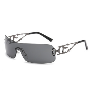 Gafas de Sol Rectangulares Sin Montura, Protección UV400, Unisex, Moda para Adultos - Product Image 4