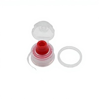 Bouchon en plastique de 28 mm pour sauce, couvercle rabattable anti-déversement avec joint en silicone pour bouteilles de vélo, shakers et usage sportif et chimique