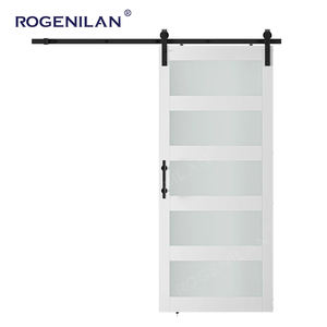 Puertas Corredizas de Vidrio Templado de Diseño Moderno Rogenilan, Ligeras, Kit de Herrajes para Puertas - Product Image 5