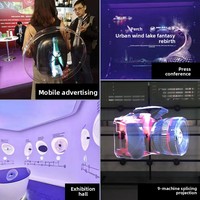 Promotion : Machine publicitaire holographique 3D à projection stéréo, ventilateur d'imagerie sans écran à vision directe
