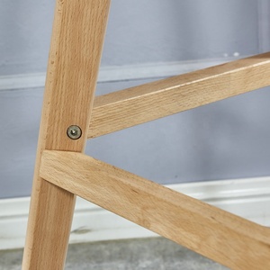 Taburete moderno de plástico blanco para bar, silla alta de madera sólida con respaldo alto, para encimera de cocina, mesa de bar, venta al por mayor - Product Image 6