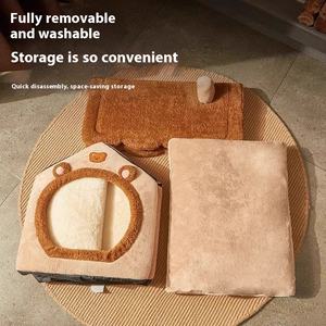 บ้านสัตว์เลี้ยงแบบพับได้เหมาะสำหรับลูก<span class=keywords><strong>สุนัข</strong></span>แมวขนาดเล็กถึงขนาดกลางบ้านแมวที่ถอดออกได้บ้านสุนัขถ้ำสัตว์เลี้ยงบ้านเตียง - Product Image 5