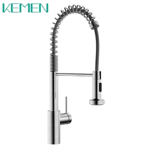 Moderne, enkelgreeps, opbouwkeukenmengkraan van 316 roestvrij staal uit een Chinese fabriek, met uittrekbare kraan. - Product Image 1