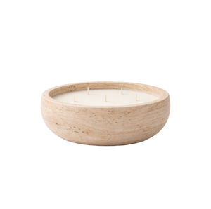 Bol porte-bougie rond en bois fait main indonésien avec impression découpée pour la décoration de Noël et de Pâques - Product Image 1
