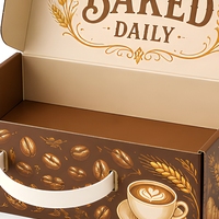 Boîte cadeau en papier personnalisée avec poignée pour aliments et vente au détail