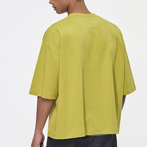 Camiseta Blanca para Hombre, 72% Algodón, 28% Sorona, Corte Cuadrado, Oversize, 240GSM, Secado Rápido, para Deportes al Aire Libre - Product Image 2