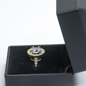 High Quality Eco-Friendly Rectangle Carton Engagement Ring <b>Box</b> with LED Light and <b>Velvet</b> Lining for <b>Jewelry</b> Storage - Product Image 2