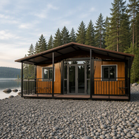 Maison conteneur extensible de luxe modulaire préfabriquée portable à double aile, fournie directement par l'usine