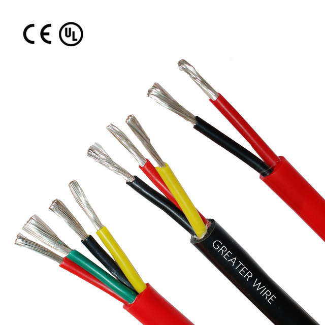 High 2-Core Braided Cable 0.75mm² Silicone Temperature Resistant Soft Flexible 6 8 10 12 14 16 18 20 AWG for Overhead Industrial