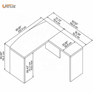 <span class=keywords><strong>L</strong></span> a forma di bianco puro home office portable home office mobili <span class=keywords><strong>antico</strong></span> ufficio contatore scrivania bellezza bianco di affari scrivania di cancelleria - Product Image 3