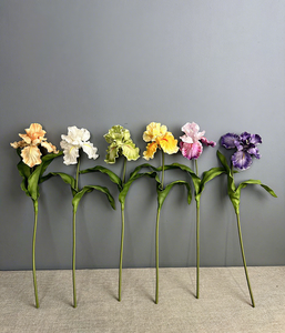 Fleurs d'<span class=keywords><strong>iris</strong></span> artificielles en PU, toucher réel, longues tiges, <span class=keywords><strong>iris</strong></span> pour bouquet de mariage, arrangement floral pour la maison, décoration - Product Image 2