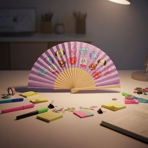 Ventilador Español Personalizado de 23 cm, Hecho a Mano, Diseño Abstracto, Artesanía, Ventilador Personalizado para Regalo - Product Image 2