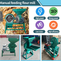 Pulvérisateur de céréales de petite taille pour usage agricole, broyeur à disques électrique pour maïs et soja, concasseur d'aliments domestique pour la fabrication d'aliments bruts pour animaux et volailles