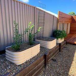 Grand lit de jardin surélevé en métal moderne de 11''de haut <span class=keywords><strong>pour</strong></span> la culture de légumes bac à fleurs transfrontalier <span class=keywords><strong>pour</strong></span> la plantation <span class=keywords><strong>pour</strong></span> boîte à légumes - Product Image 6