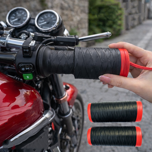 Housse de protection pour poignée de guidon de moto en silicone – Manchon universel auto-rétractable, antidérapant et anti-vibrations – Protège les guidons, Incr - Product Image 5