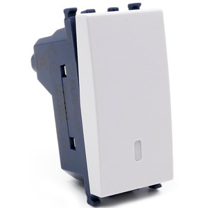 Interruptor Desviador de un Solo Polo Blanco Compatible con Vimar Arke - Product Image 1