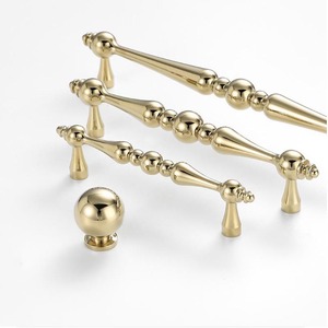 Boutons de tiroir en laiton massif antique Design rétro français avec style moderne pour salle de bain cuisine et armoire poignées de porte solides - Product Image 3