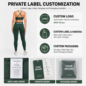 Set Sportivo da <span class=keywords><strong>Donna</strong></span> <span class=keywords><strong>3</strong></span> Pezzi: Reggiseno Sportivo, Pantaloncini da Allenamento, <span class=keywords><strong>Leggings</strong></span> a Vita Alta Senza Cuciture, Elasticizzati in <span class=keywords><strong>4</strong></span> Direzioni, Logo Personalizzabile - Product Image 2