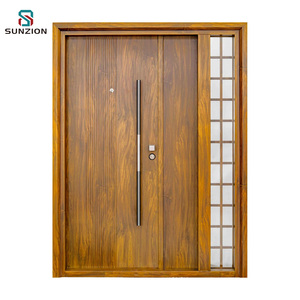 <span class=keywords><strong>Porte</strong></span> de sécurité SUNZION pour <span class=keywords><strong>entrée</strong></span> de maison, <span class=keywords><strong>porte</strong></span> double en acier métallique, anti-effraction, <span class=keywords><strong>porte</strong></span> extérieure pour villa, jardin, design moderne, garantie 2 ans - Product Image 5