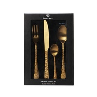 Couverts Vintage Or Mat de Qualité Alimentaire 16 Pcs Villeroy et Boch Couverts Sets d'argenterie