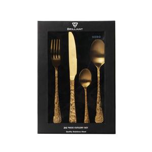 Couverts Vintage Or Mat de Qualité Alimentaire 16 Pcs <span class=keywords><strong>Villeroy</strong></span> <span class=keywords><strong>et</strong></span> <span class=keywords><strong>Boch</strong></span> Couverts Sets d'argenterie - Product Image 2