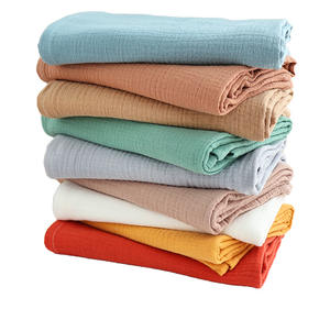 Manta Envolvente Transpirable para Bebé, Blanca y Amarilla, Orgánica, 100% Algodón, para Recién Nacidos, Lisa, de Muselina, Color Sólido - Product Image 1