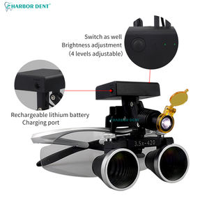 Caschetto Ingrandente Dentale Wireless a LED da 5W con Lenti Binoculari Ingrandimento 2.5X/3.5X e Luce Frontale per Laboratorio Odontotecnico e Uso Medico - Product Image 4