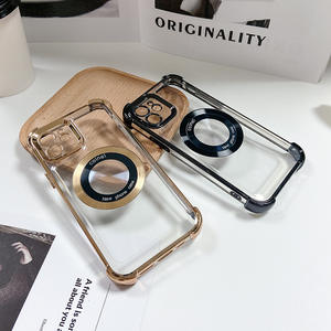 Vendita calda placcato custodia magnetica Smart Phone per <span class=keywords><strong>Samsung</strong></span> S23 <span class=keywords><strong>S21</strong></span> S22 <span class=keywords><strong>Ultra</strong></span> Wireless copertura di protezione per lenti di ricarica - Product Image 4