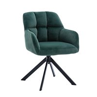 Fauteuil de bureau vert Computer Studio Chaise de bureau en velours pivotante réglable en hauteur Chaise de bureau rembourrée avec roues