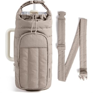 Ensemble de tasses isothermes portables grande capacité, sac de transport bandoulière étanche en polyester pour voyage, sports de plein air, pour tous les styles. - Product Image 1