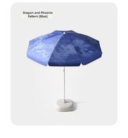 Parasol de style chinois Dragon Phénix, porte-bonheur, pour extérieur, protection solaire et pluie, grand modèle pour jardin et cour, manuel