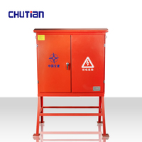 Caja de distribución de energía de metal de construcción con soporte Paneles de gabinete de distribución eléctrica Equipo esencial
