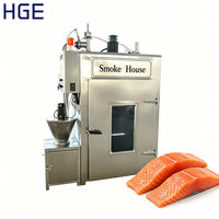 Four à fumage automatique robuste 100 kg avec roulement de moteur SUS304 de qualité alimentaire pour saucisses, bacon et poulet