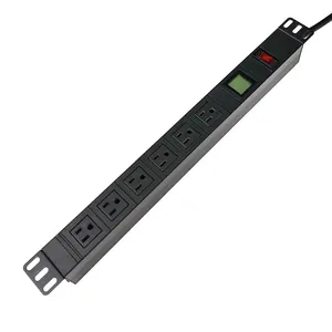 Sipolr 6USA-OPSH-LCD furniture power distribution unit 15A 8 outlet power sockets connector pdu socket rack cabinet