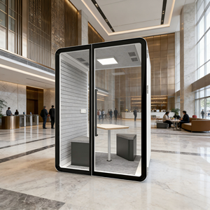 Cabina telefónica portátil moderna y económica para reuniones, tipo cápsula, con sonido, para oficina, para llamadas y reuniones. - Product Image 2