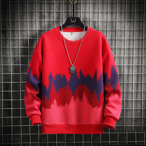 Sudadera con capucha para hombre, cuello redondo, estilo holgado para parejas, marca de moda de Hong Kong, diseño con combinación de colores, camisa informal y cómoda - Product Image 4