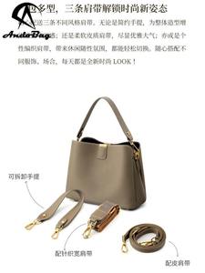 AndoBag Layered Cowhide Women'S New Bucket <b>Bag</b> Versatile High Quality Single <b>Shoulder</b> <b>Bags</b> For Women Handheld Crossbody 3030 - Product Image 5