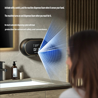 Distributeur de savon mural intelligent USB personnalisé sans contact, désinfectant électrique pour les mains, plaque perlée 500ml, pour toilettes et hôtels