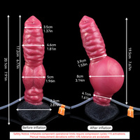 Consolador inflable para perros, tapón Anal con nudo grande, masturbador Vaginal femenino, Estimulación del punto G, juguetes sexuales para eyaculación de adultos