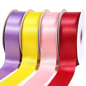 Terbaik penjual 1 1/2 dua sisi 100% poliester paket dekorasi warna Solid pita Satin untuk pesta ulang tahun - Product Image 3