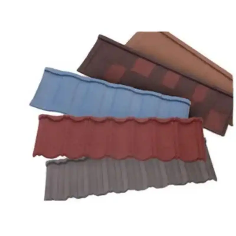 China Nice Quality Bond Stone Coated Metal Steel Roofing Tiles Shingles Sheets Wave Roof Tiles